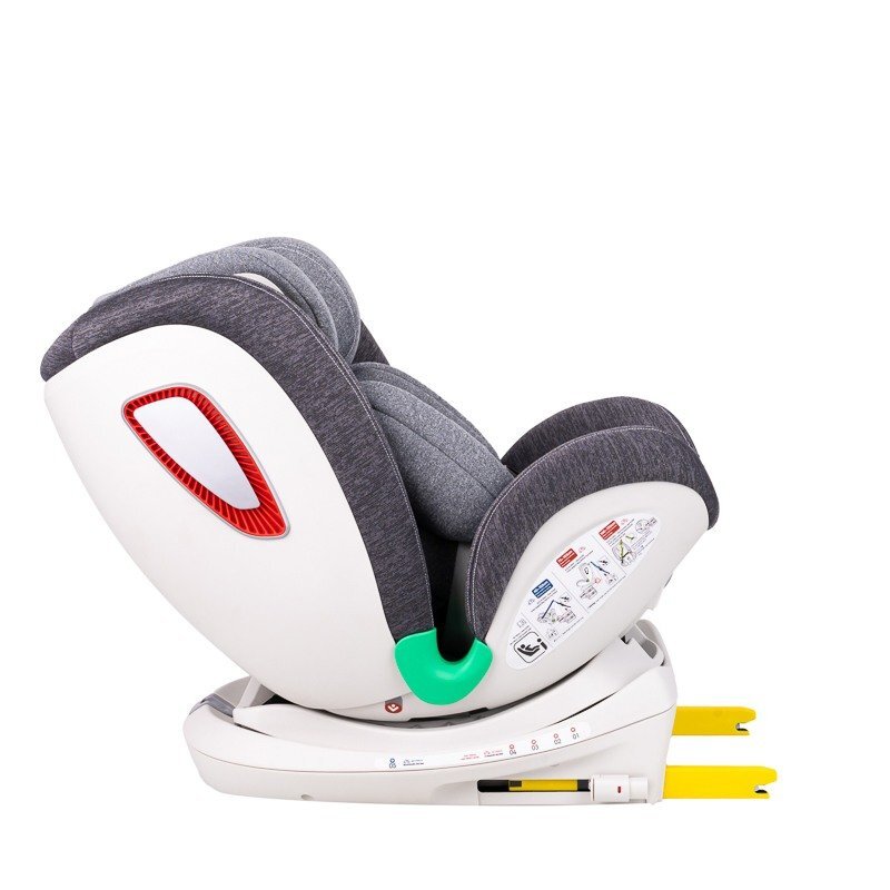 BUF BOOF Scaun auto Platinum Deluxe i-Size cu isofix rotativ 360 grade Top Tether Sips 40-150 cm 0-36 kg Grey