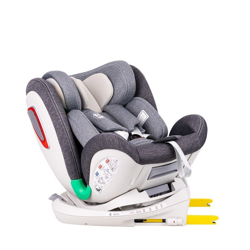 BUF BOOF Scaun auto Platinum Deluxe i-Size cu isofix rotativ 360 grade Top Tether Sips 40-150 cm 0-36 kg Grey
