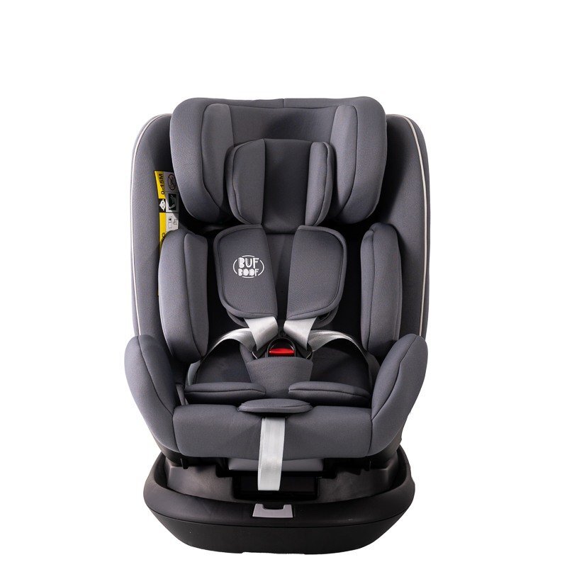 BUF BOOF Scaun auto Platinum Deluxe i-Size cu isofix rotativ 360 grade Top Tether SIPS 40-150 cm 0-36 kg SimpleGrey