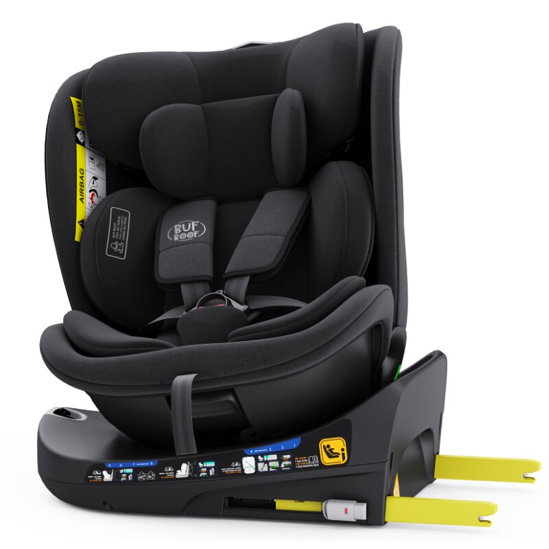 BUF BOOF Scaun auto rotativ cu isofix B-Joy Deluxe iSize 40-150 cm black