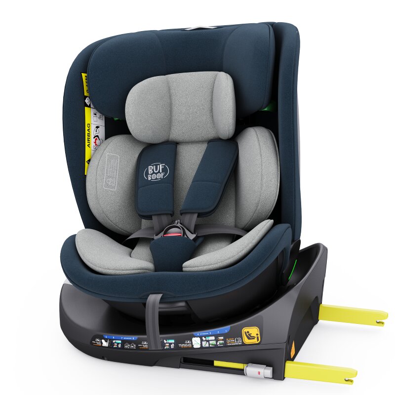 BUF BOOF Scaun auto rotativ cu isofix B-Joy Deluxe iSize 40-150 cm blue
