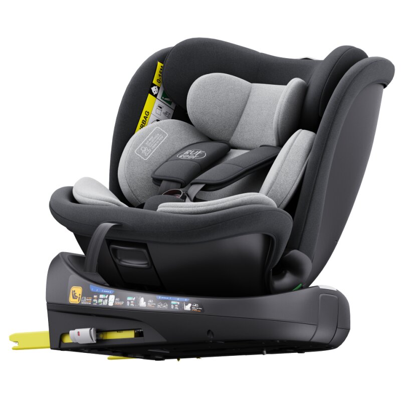 BUF BOOF Scaun auto rotativ cu isofix B-Joy Deluxe iSize 40-150 cm grey