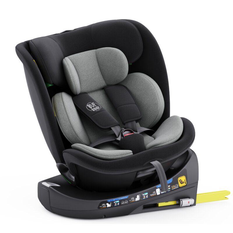 BUF BOOF Scaun auto rotativ cu isofix B-Joy Deluxe iSize 40-150 cm grey