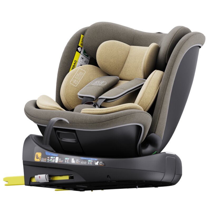 BUF BOOF Scaun auto rotativ cu isofix B-Joy Deluxe iSize 40-150 cm lightbrown