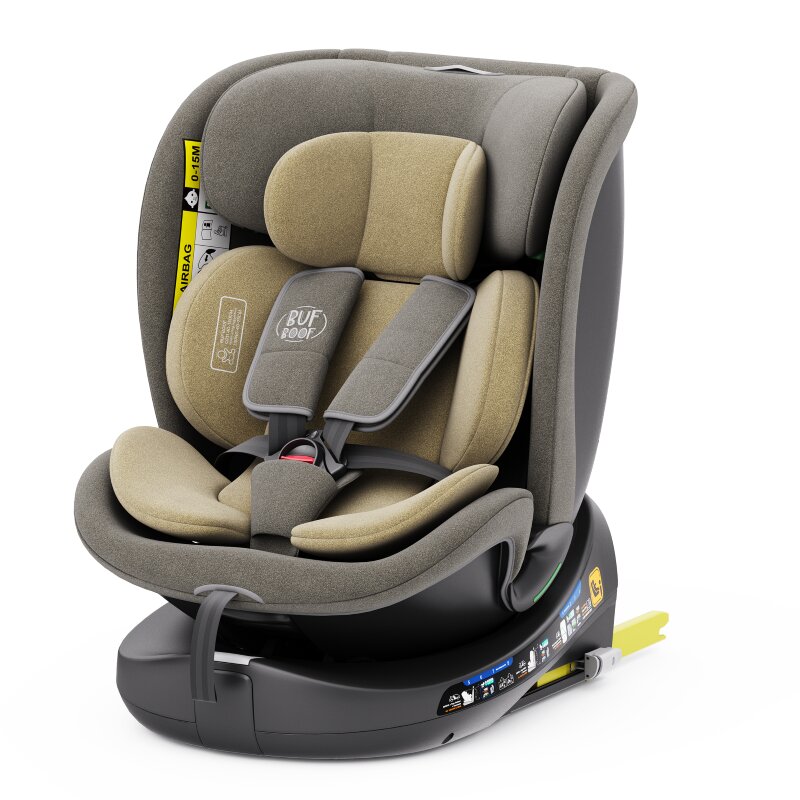 BUF BOOF Scaun auto rotativ cu isofix B-Joy Deluxe iSize 40-150 cm lightbrown