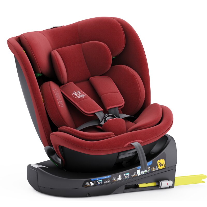 BUF BOOF Scaun auto rotativ cu isofix B-Joy Deluxe iSize 40-150 cm red