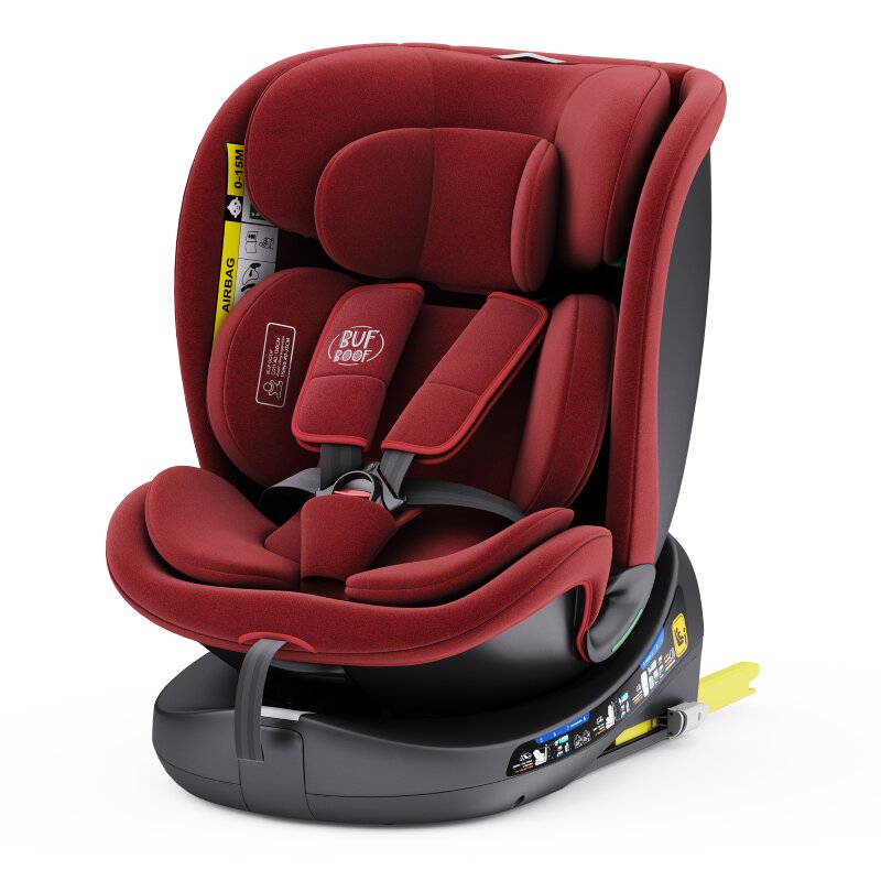 BUF BOOF Scaun auto rotativ cu isofix B-Joy Deluxe iSize 40-150 cm red