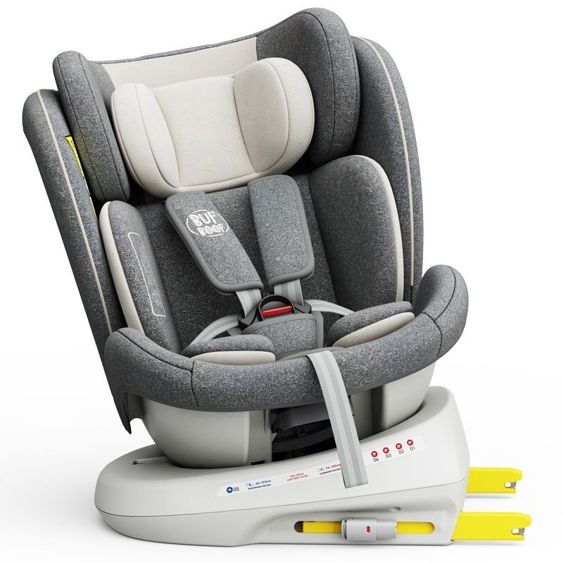 BUF BOOF Scaun Auto Tweety Plus Deluxe i-size rotativ 360 cu Isofix 40-150 cm CreamGrey