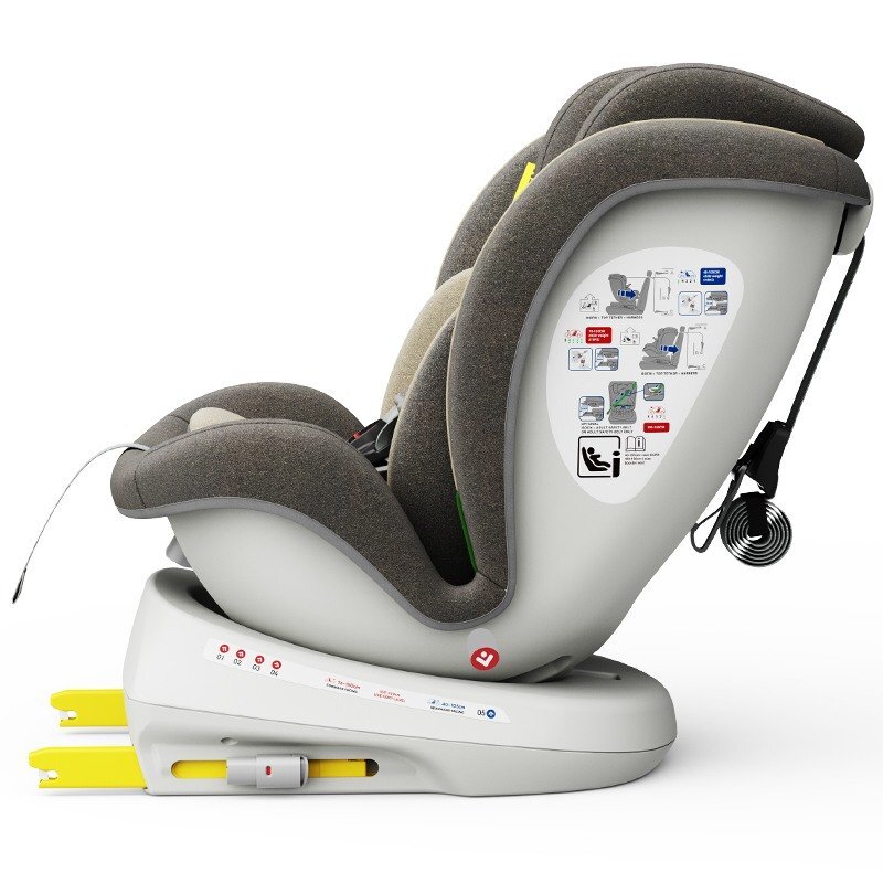 BUF BOOF Scaun Auto Tweety Plus Deluxe i-size rotativ 360 cu Isofix 40-150 cm LightBrown