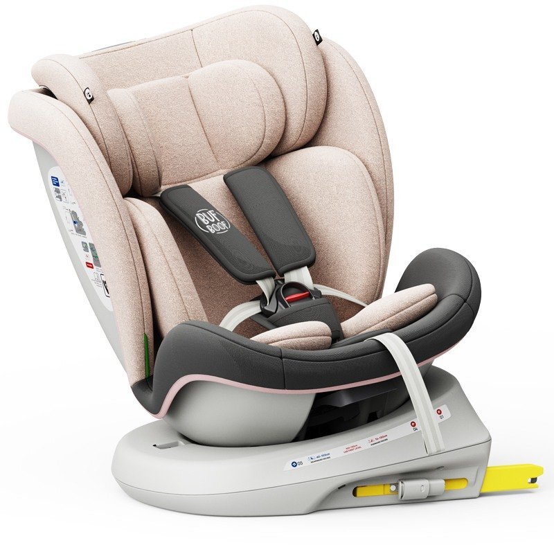 BUF BOOF Scaun auto Tweety Plus Deluxe i-size rotativ 360 cu isofix 40-150 cm lightpink