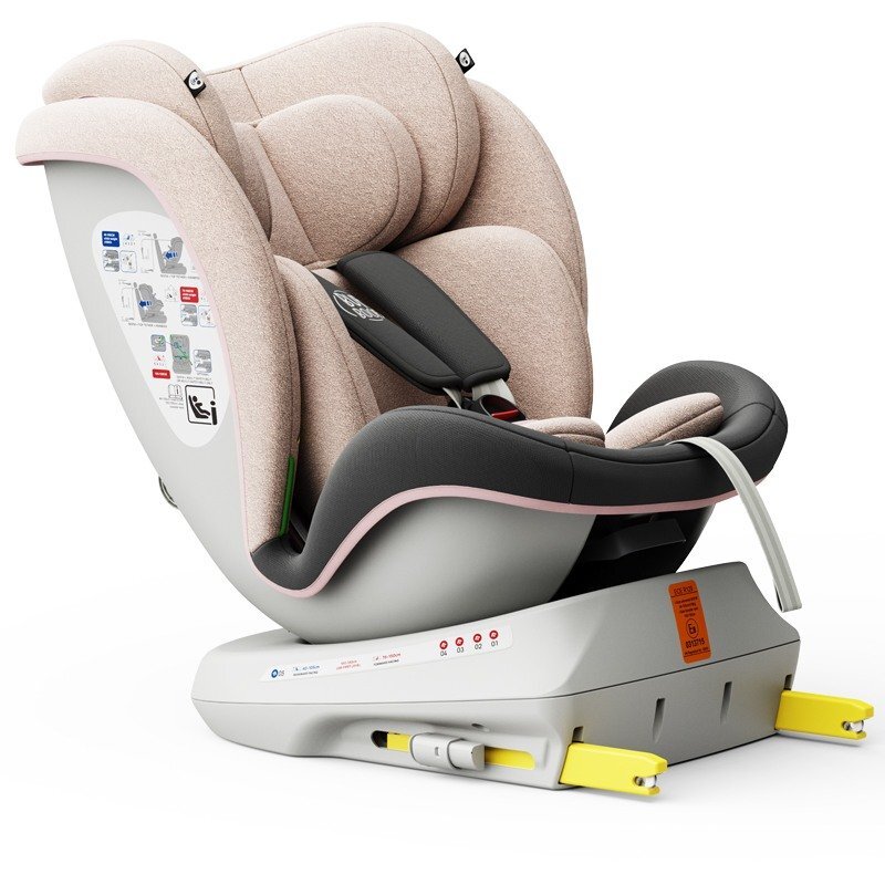 BUF BOOF Scaun auto Tweety Plus Deluxe i-size rotativ 360 cu isofix 40-150 cm lightpink