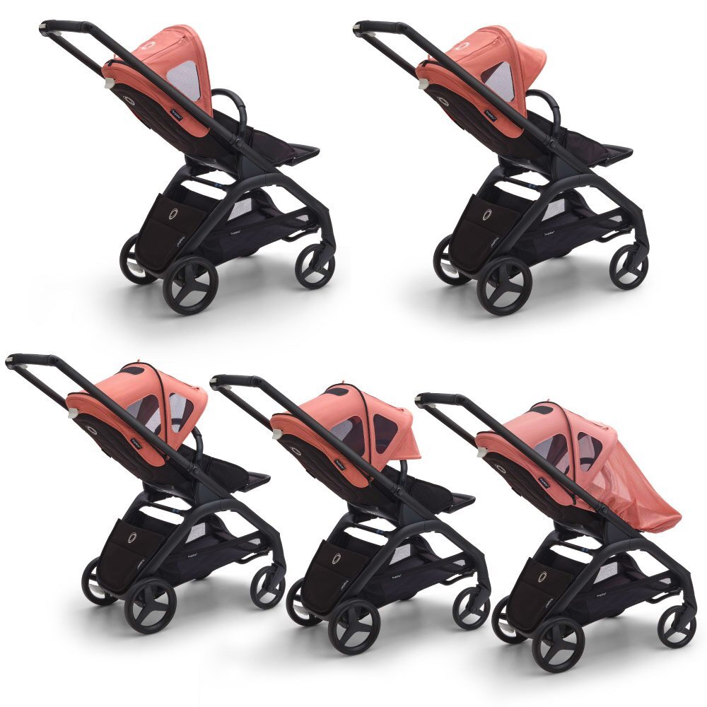 Bugaboo Capotina cu extensie plasa insecte Dragonfly sunrise red