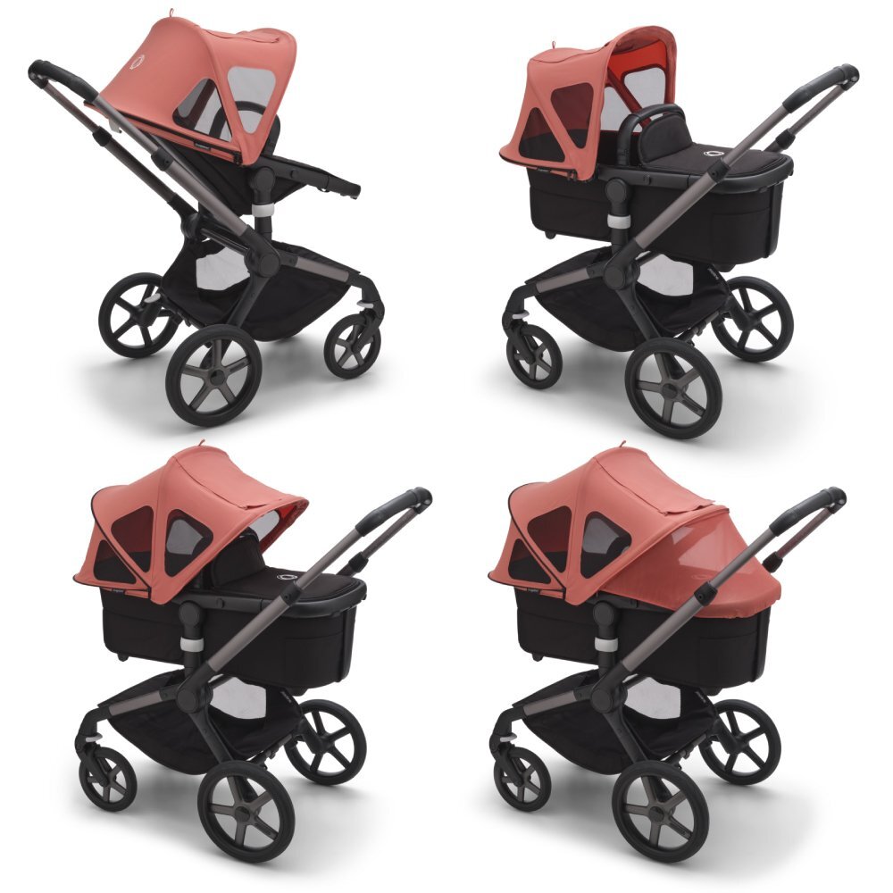 Bugaboo Capotina cu extensie plasa insecte Fox 5 Fox Cub Lynx sunrise red