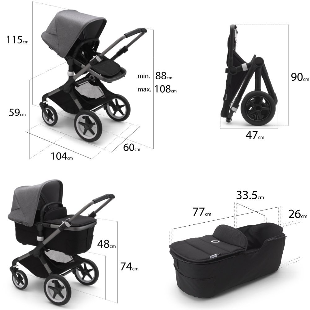 Bugaboo Carucior 2 in 1 Fox 3 black forest green