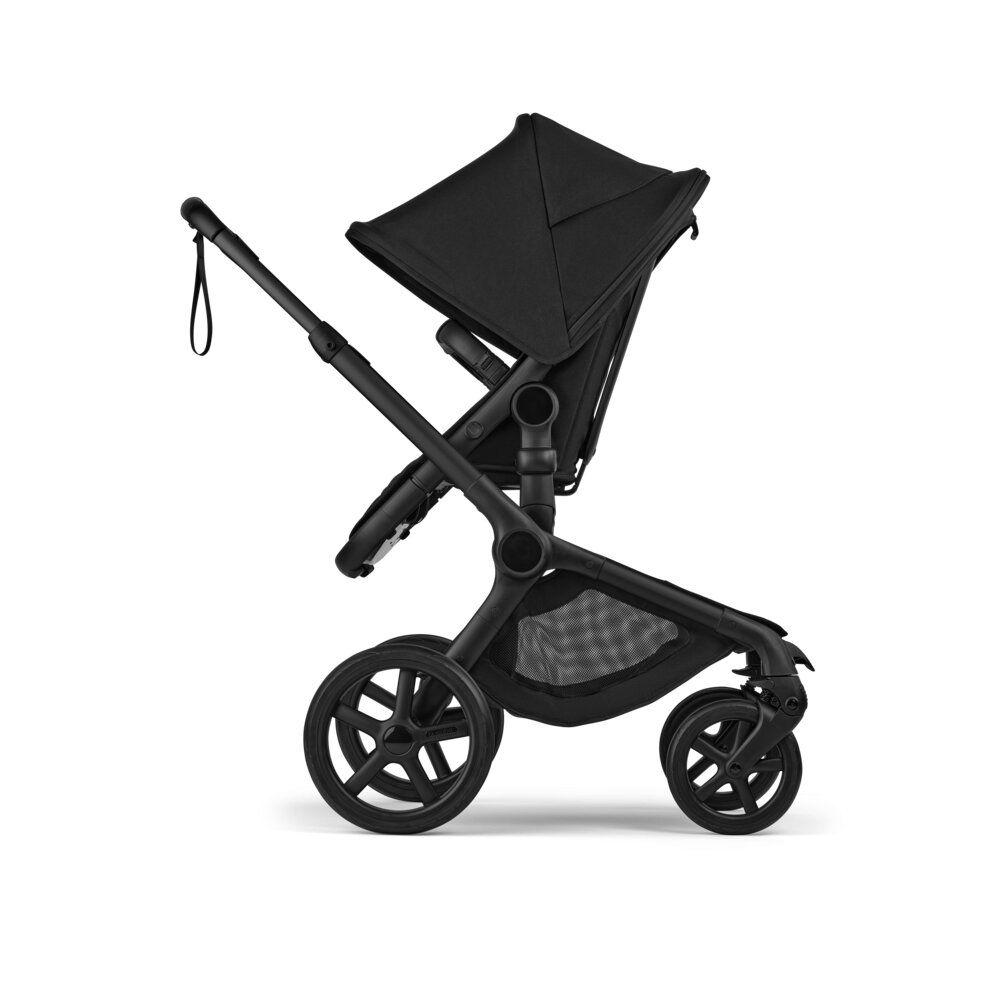 Bugaboo Carucior 2 in 1 Fox 5 Renew Black Heritage Black cu maner reglabil reversibil suspensii cadru din aluminiu