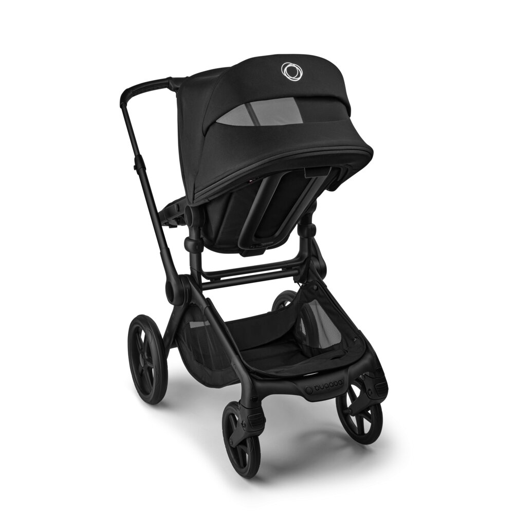 Bugaboo Carucior 2 in 1 Fox 5 Renew Black Heritage Black cu maner reglabil reversibil suspensii cadru din aluminiu