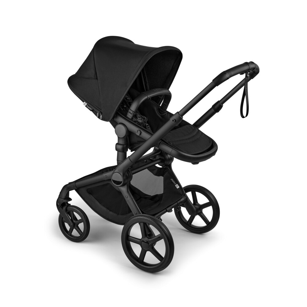 Bugaboo Carucior 2 in 1 Fox 5 Renew Black Heritage Black cu maner reglabil reversibil suspensii cadru din aluminiu