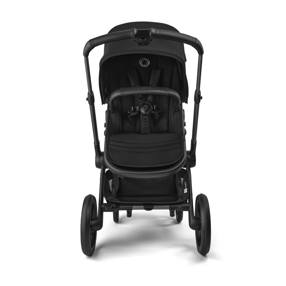 Bugaboo Carucior 2 in 1 Fox 5 Renew Black Heritage Black cu maner reglabil reversibil suspensii cadru din aluminiu