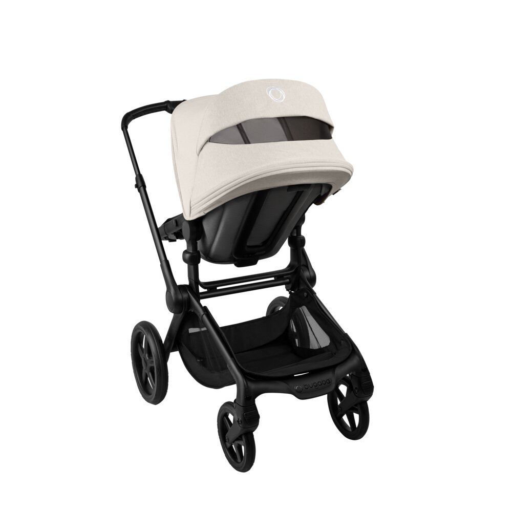 Bugaboo Carucior 2 in 1 Fox 5 Renew Black Heritage Black Misty White cu maner reglabil reversibil suspensii cadru din aluminiu