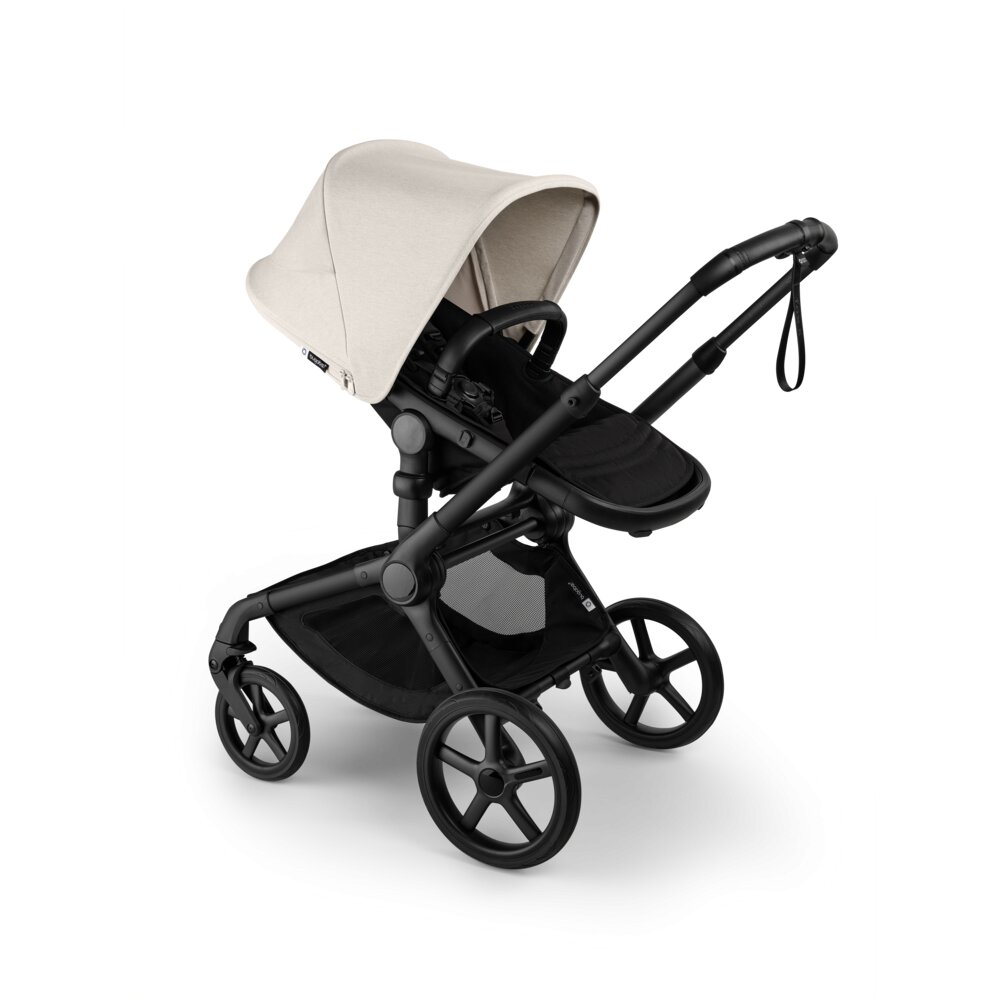 Bugaboo Carucior 2 in 1 Fox 5 Renew Black Heritage Black Misty White cu maner reglabil reversibil suspensii cadru din aluminiu