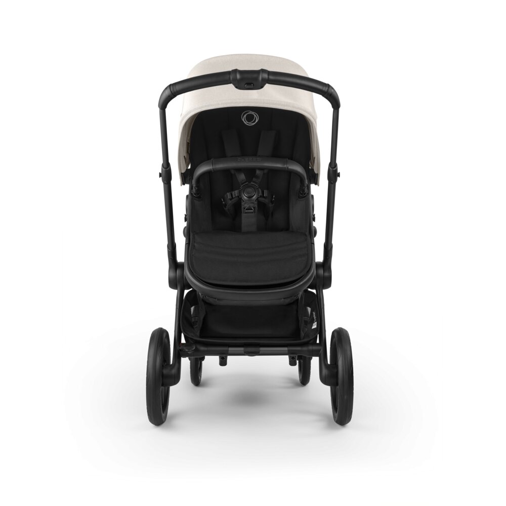 Bugaboo Carucior 2 in 1 Fox 5 Renew Black Heritage Black Misty White cu maner reglabil reversibil suspensii cadru din aluminiu