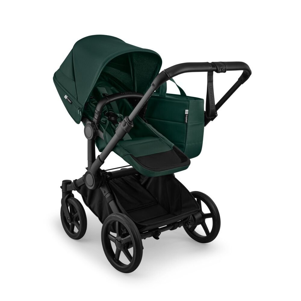Bugaboo Carucior 2 in 1 pentru copii Donkey 6 Complete Black Green cu suspensii spatar reglabil maner ajustabil si pliere compacta