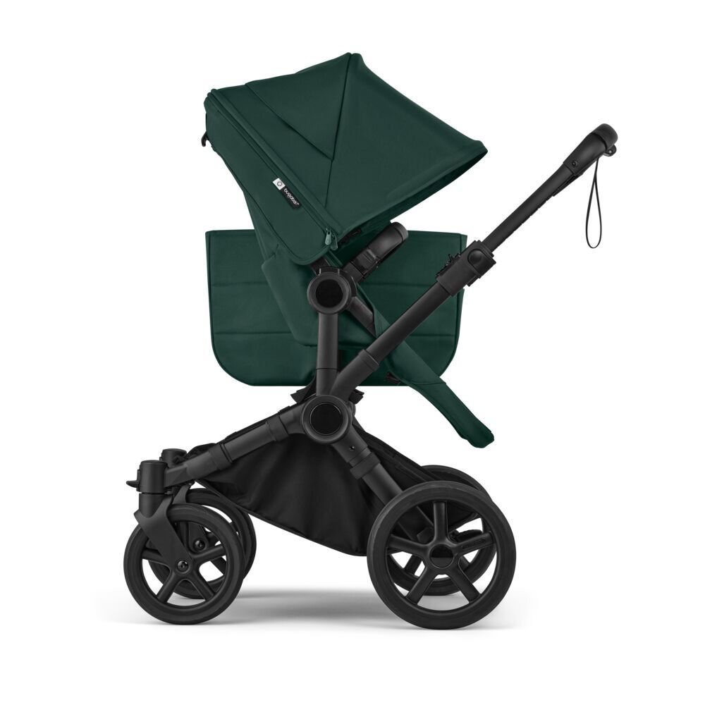 Bugaboo Carucior 2 in 1 pentru copii Donkey 6 Complete Black Green cu suspensii spatar reglabil maner ajustabil si pliere compacta