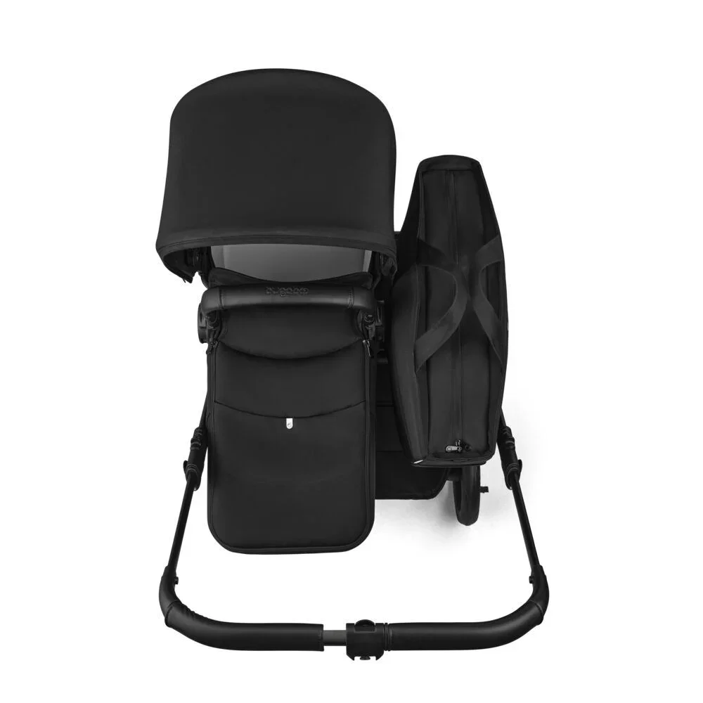 Bugaboo Carucior 2 in 1 pentru copii Donkey 6 Complete Black Heritage Black cu suspensii spatar reglabil maner ajustabil si pliere compacta
