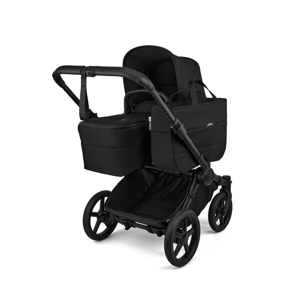 Bugaboo Carucior 2 in 1 pentru copii Donkey 6 Complete Black Heritage Black cu suspensii spatar reglabil maner ajustabil si pliere compacta