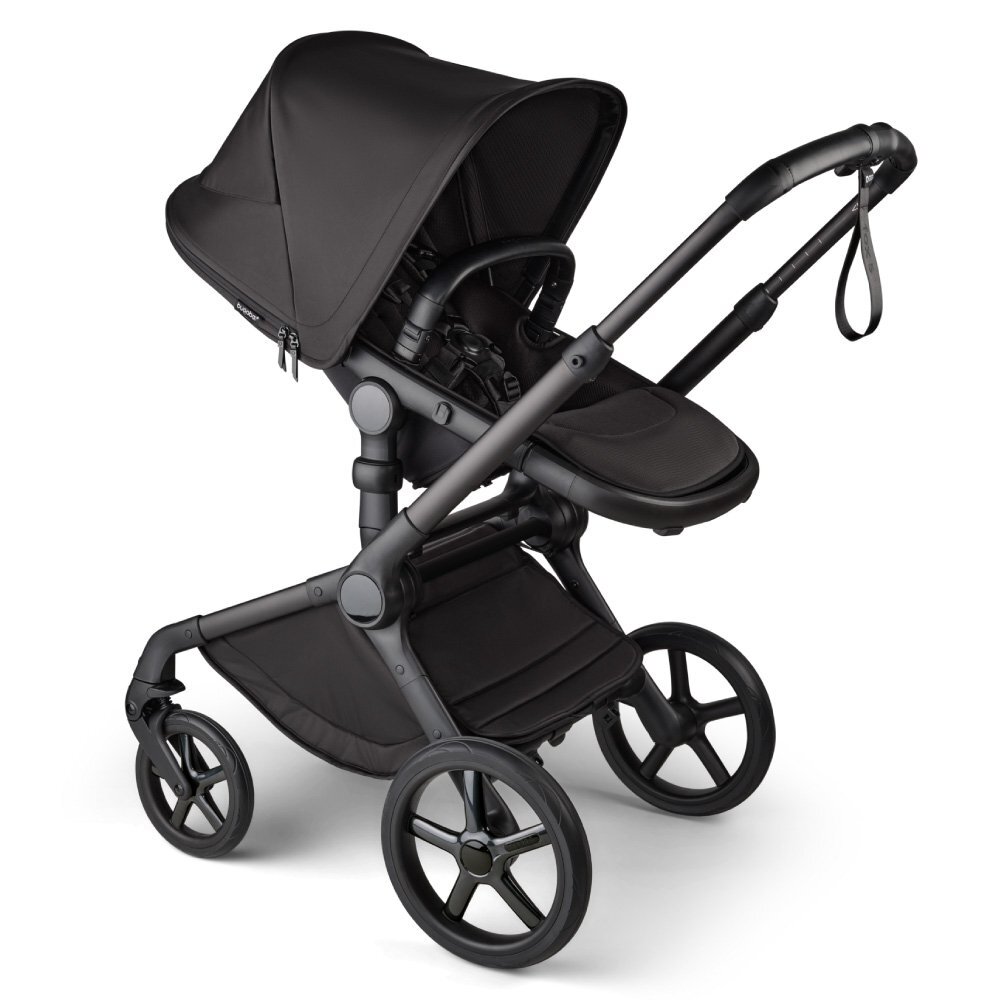 Bugaboo Carucior 2 in 1 pentru copii Fox 5 Noir Limited edition black moonlight cu suspensii spatar reglabil si maner ajustabil