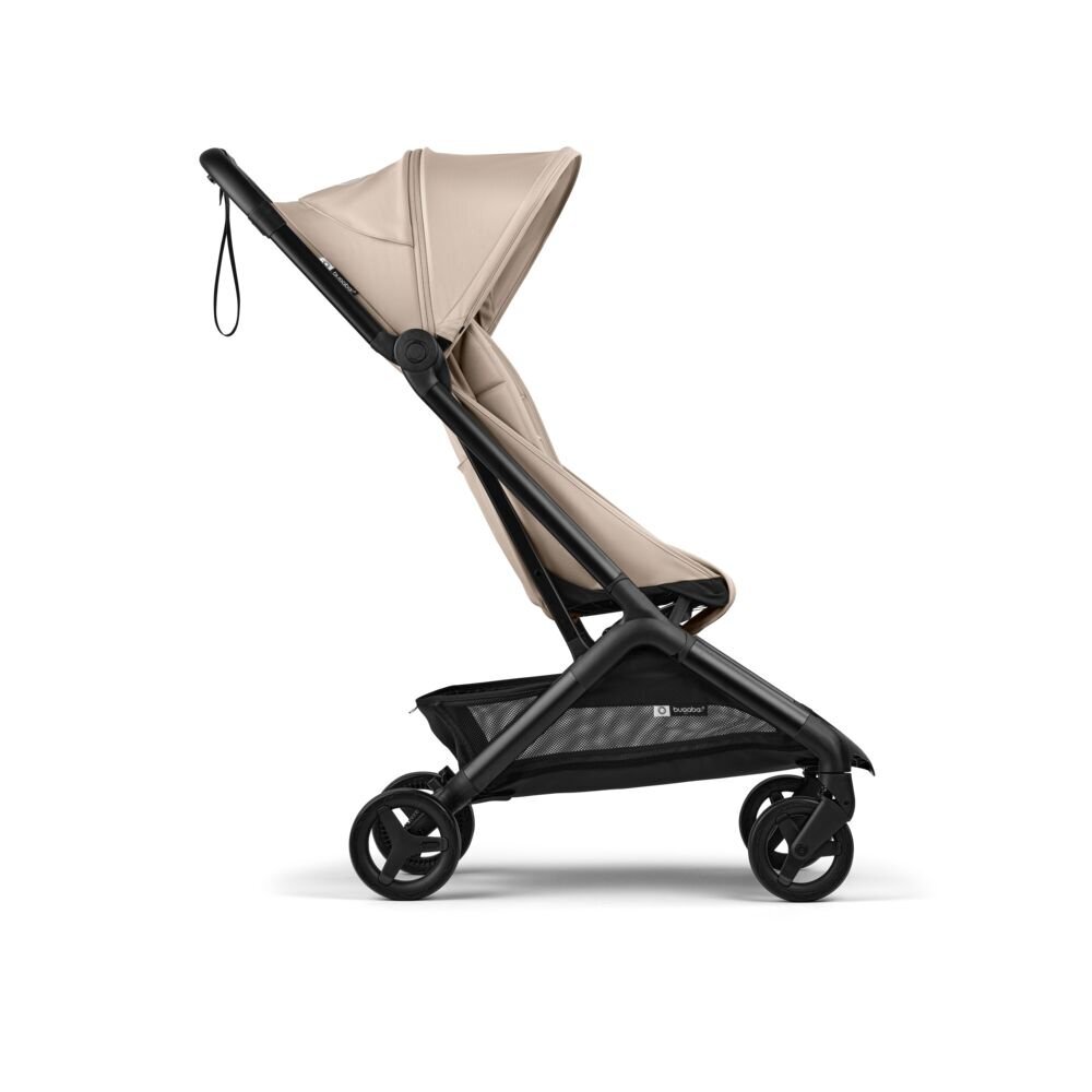 Bugaboo Carucior pentru copii Butterfly 2 Black Desert Taupe cu spatar reglabil compatibil avion pliere ultra-compacta suspensii