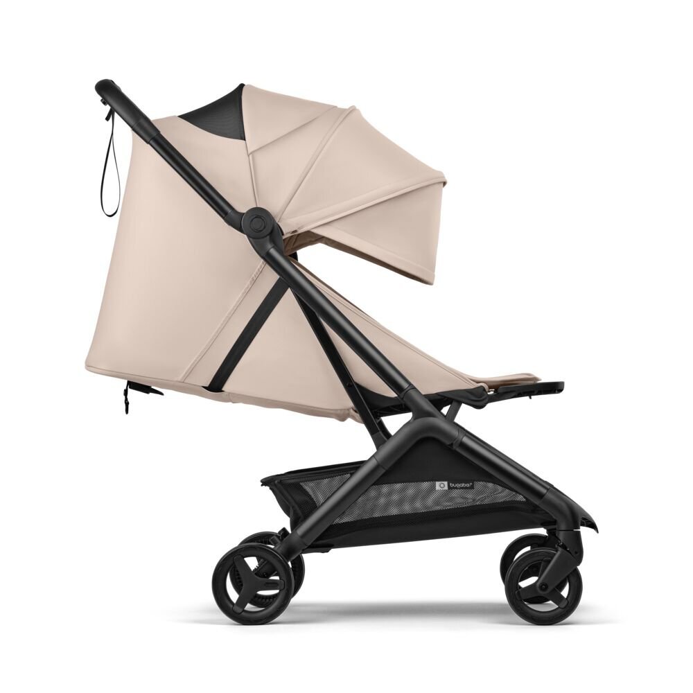 Bugaboo Carucior pentru copii Butterfly 2 Black Desert Taupe cu spatar reglabil compatibil avion pliere ultra-compacta suspensii