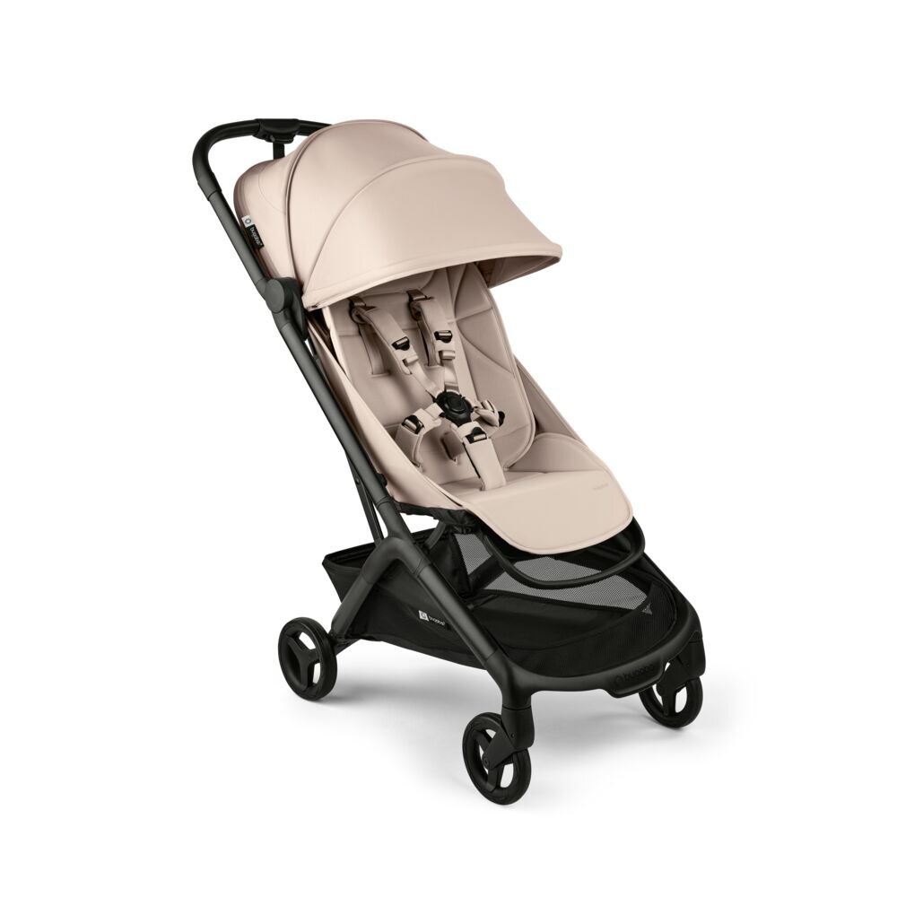 Bugaboo Carucior pentru copii Butterfly 2 Black Desert Taupe cu spatar reglabil compatibil avion pliere ultra-compacta suspensii