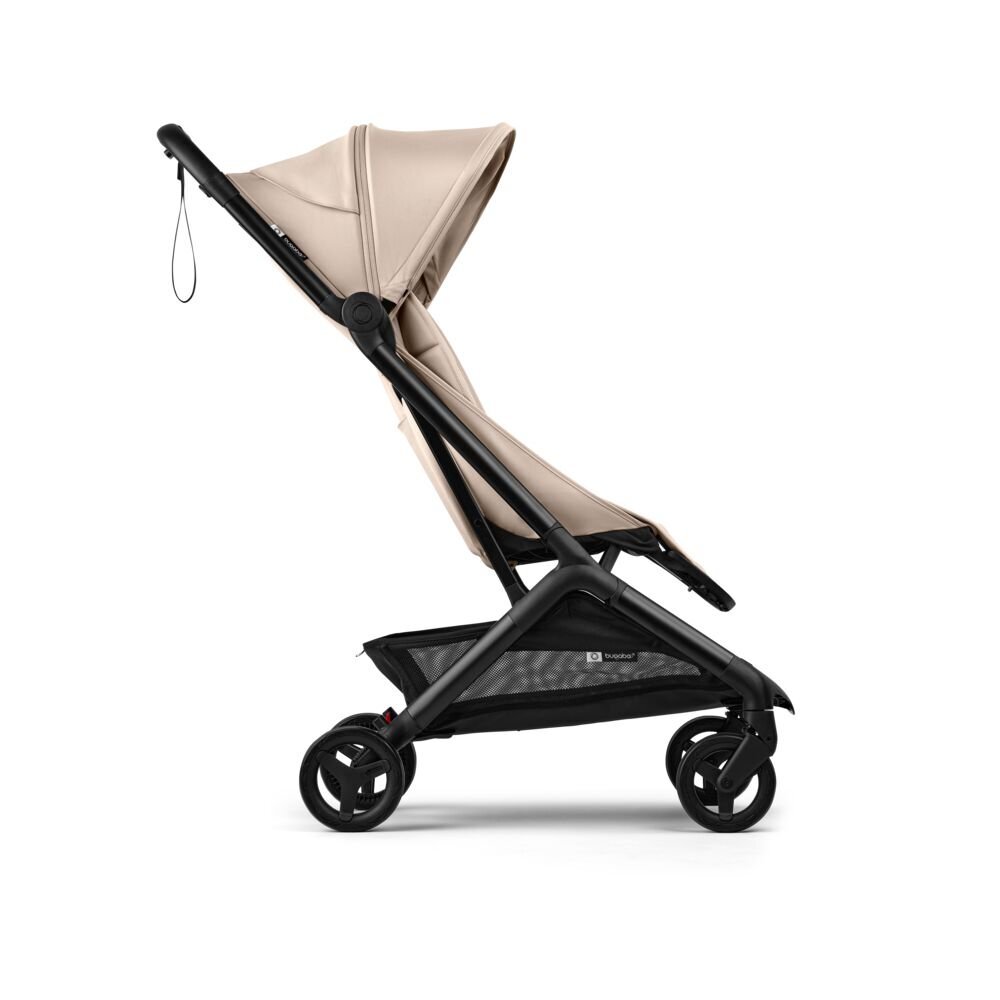 Bugaboo Carucior pentru copii Butterfly 2 Black Desert Taupe cu spatar reglabil compatibil avion pliere ultra-compacta suspensii