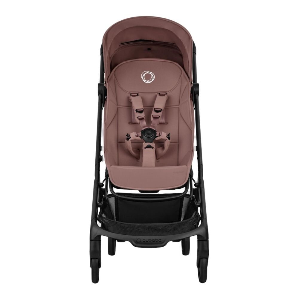 Bugaboo Carucior pentru copii Butterfly 2 Complete Black Pink cu suspensii spatar reglabil si husa de ploaie compatibil avion pliere compacta pana la 22 kg