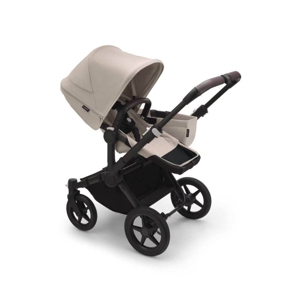 Bugaboo Carucior pentru copii Donkey 5 Mono Black Desert Taupe reversibil cu suspensii pliere compacta maner reglabil si husa de ploaie suporta pana la 22 kg