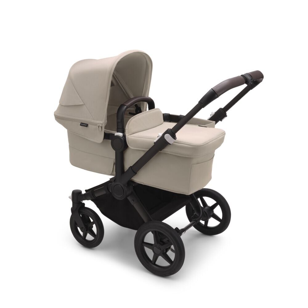 Bugaboo Carucior pentru copii Donkey 5 Mono Black Desert Taupe reversibil cu suspensii pliere compacta maner reglabil si husa de ploaie suporta pana la 22 kg