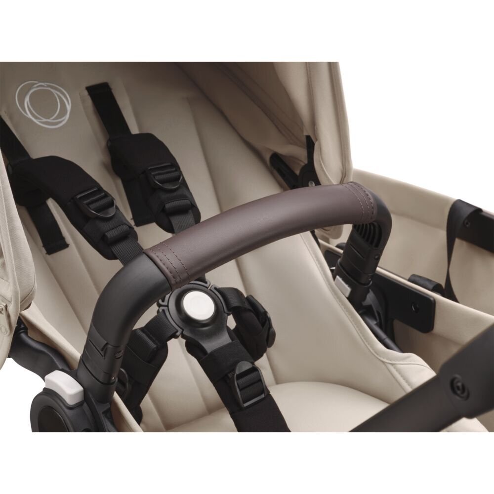 Bugaboo Carucior pentru copii Donkey 5 Mono Black Desert Taupe reversibil cu suspensii pliere compacta maner reglabil si husa de ploaie suporta pana la 22 kg