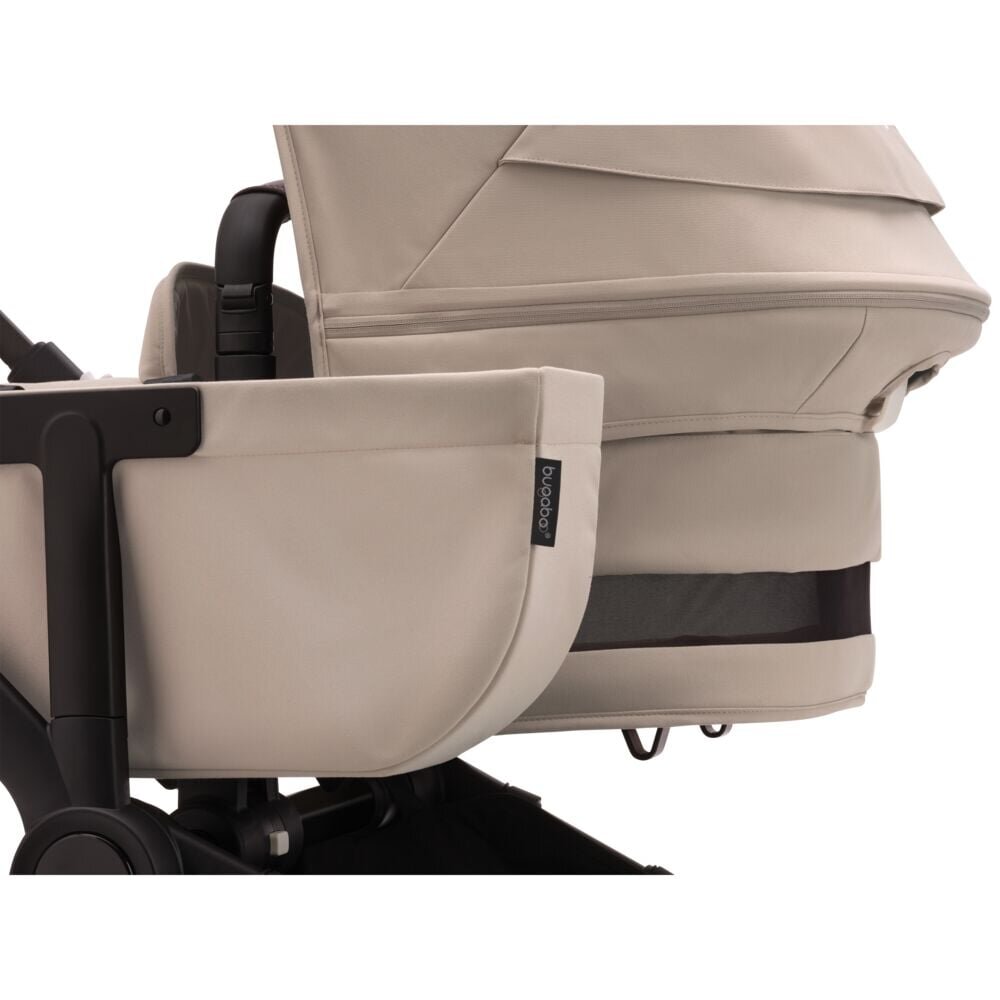Bugaboo Carucior pentru copii Donkey 5 Mono Black Desert Taupe reversibil cu suspensii pliere compacta maner reglabil si husa de ploaie suporta pana la 22 kg