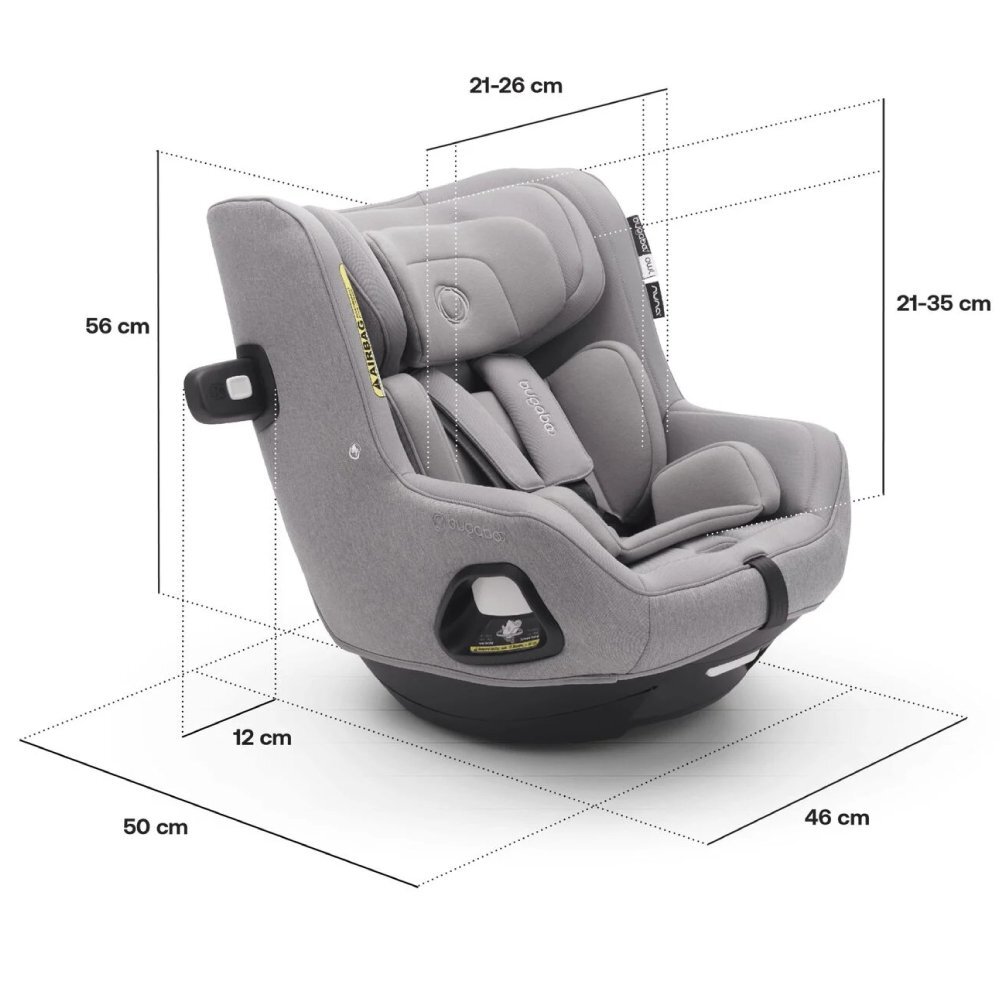 Bugaboo Scaun auto rotativ Owl grey i-Size
