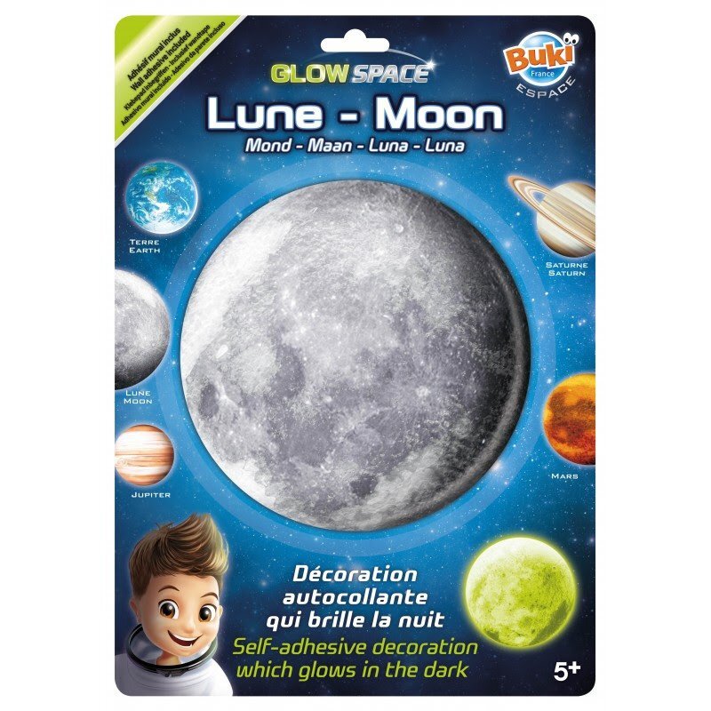 BUKI France Decoratiuni de perete fosforescente Luna
