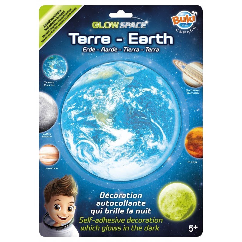 BUKI France Decoratiuni de perete fosforescente Planeta Pamant