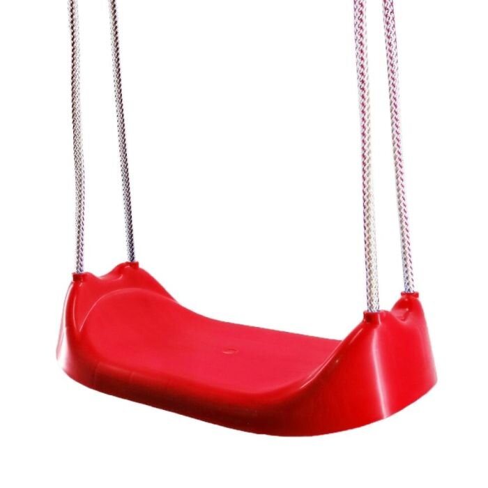 Burak Toys Leagan universal pentru copii din plastic rezistent inaltime reglabila sfoara 10mm sezut leagan 44 x 22 x 11 cm Red