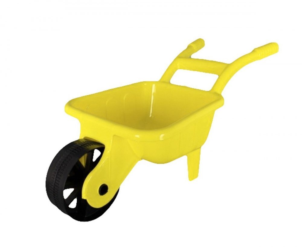 Burak Toys Roaba de jucarie pentru copii Galbena dimensiune 64 x 41 x 30 cm potrivita pentru gradina si nisip