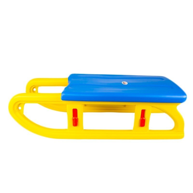 Burak Toys Saniuta din plastic pentru copii multicolor design ergonomic constructie robusta demontabil dimensiune 90 x 34 x 27 cm sfoara de tractiune inclusa