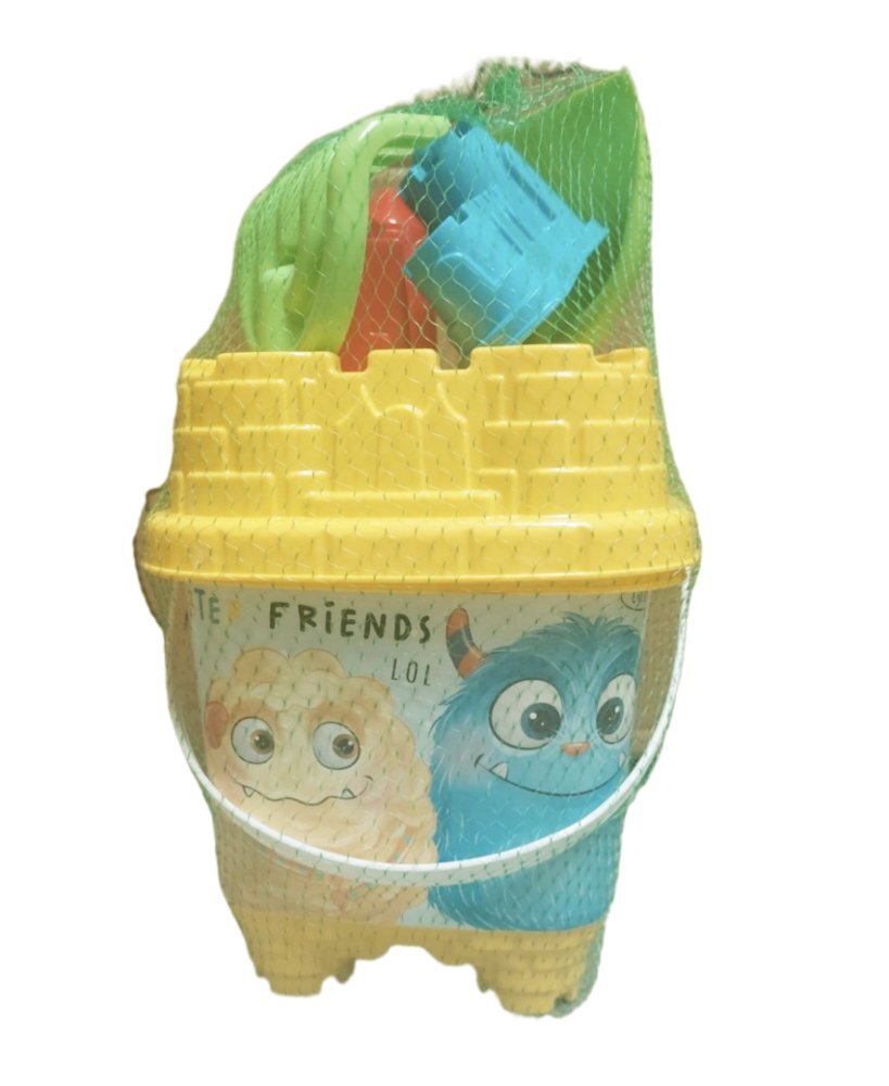 Burak Toys Set 6 jucarii de nisip Castel Nr.1 Yellow