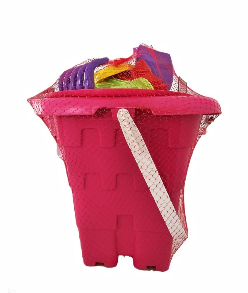 Burak Toys Set 9 jucarii de nisip Castel Pink