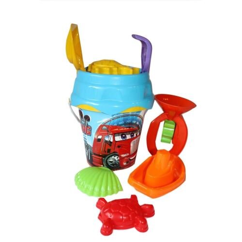 Burak Toys Set jucarii de nisip cu 8 piese Desene Albastru