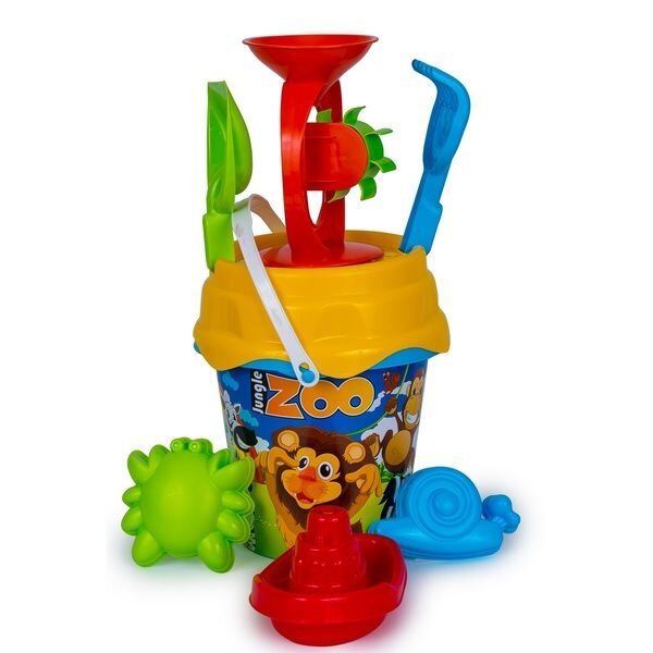 Burak Toys Set jucarii de nisip cu 8 piese Desene Galben