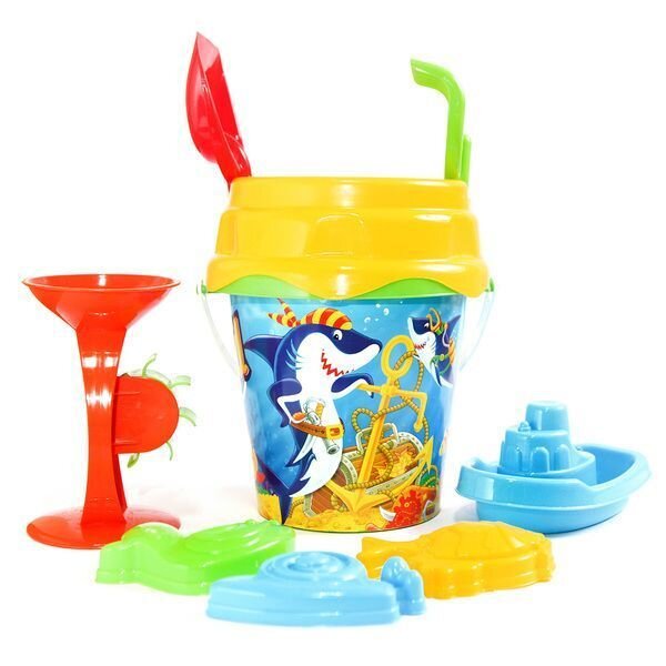 Burak Toys Set jucarii de nisip cu 8 piese Desene Galben